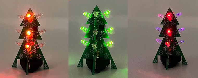 DIY 3D Mini PCB Christmas Tree Kit with Flashing LED Lights | Soldering